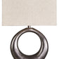 Saria - Metal Table Lamp  - Antique Silver Finish