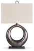 Saria - Metal Table Lamp  - Antique Silver Finish