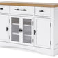 Ashbryn - White / Natural - Dining Room Server