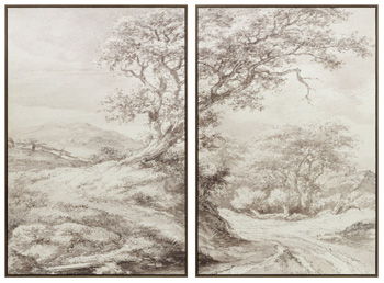 Stormish - Wall Art Set (Set of 2) - Beige / Brown