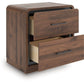 Fortlorn - Walnut Brown - Two Drawer Night Stand - Forward Furniture