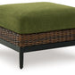 Horizon Hall - Brown / Green - Ottoman With Cushion