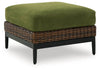 Horizon Hall - Ottoman With Cushion - Brown / Green