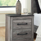 Bronyan - Dark Gray - Two Drawer Night Stand