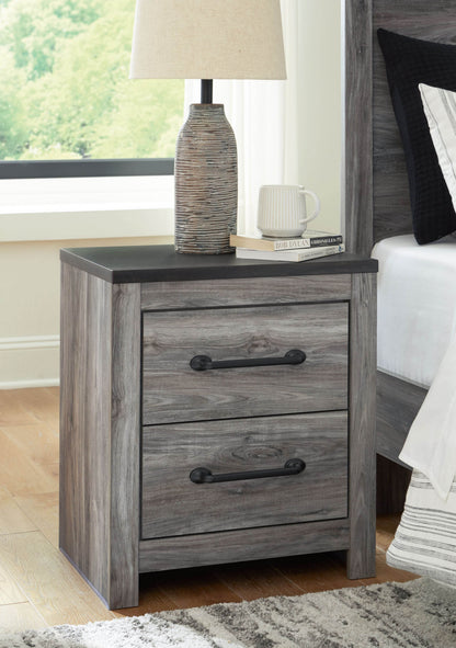 Bronyan - Dark Gray - Two Drawer Night Stand - Forward Furniture