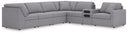 7 Pc. Sectional With Audio Console