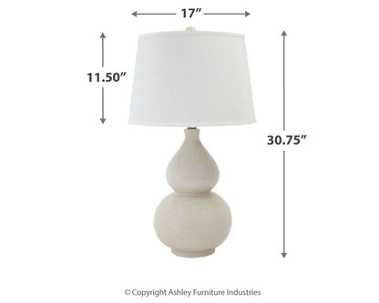 Saffi - Cream - Ceramic Table Lamp - Forward Furniture