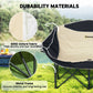 Portable Camp Chair, Double Camping Chair with Cup Holders and Carry Bag, Support 551 lbs, Khaki