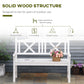 2-Seater Wooden Garden Bench, 4FT Outdoor Patio Loveseat with Unique X-Shape Back for Yard, Lawn, Porch, White