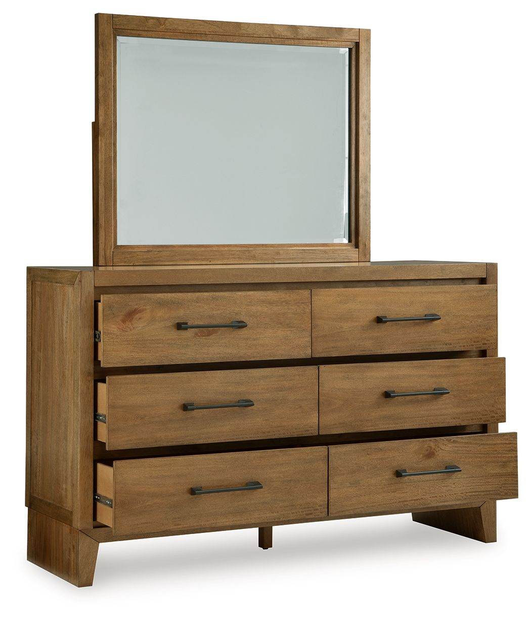 Sherbana - Light Brown - Dresser And Mirror - Forward Furniture