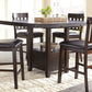 Haddigan - Dark Brown - Rectangular Dining Room Counter Extension Table