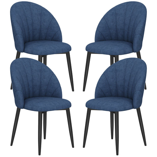 Upholstered Dining Chairs Set of 4 - Blue