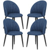 Upholstered Dining Chairs Set of 4 - Blue