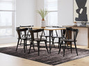 7 Pc. Table, 6 Chairs