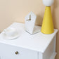 Modern Sofa Side Table, Accent End Table with Drawers and Storage Shelf, Nightstand for Bedroom Living Room, White