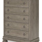 Lexorne - Gray - Five Drawer Chest