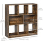 Storage Shelf 3-Tier Bookcase Display Rack Home Organizer for Home Office, Living Room, Playroom, Rustic Brown