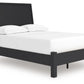 Danziar - Full Panel Bed With Low Footboard - Black