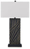 Bartlen - Poly Table Lamp - Black / Gold Finish