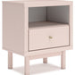 Wistenpine - Blush - One Drawer Night Stand