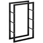 23.6" x 9.8" x 39.4" Firewood Rack Outdoor, Log Holder Fireplace Storage Rack with Handles and 220 lbs. Weight Capacity, Black