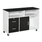 Lateral Mobile Filing Cabinet with Lock - Black