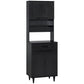 Kitchen Buffet with Hutch and Microwave Counter - Black