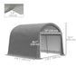 10' x 10' Outdoor Storage Tent, Heavy Duty and Waterproof Portable Shed for Bike, Motorcycle & Garden Tools, Light Grey