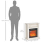 27" Freestanding Electric Fireplace with Mantel, 1400W Replaceable Fireplace Insert Heater with Timer, White