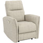 Power Recliner Chair, Fabric Upholstered Recliner Chair with USB Ports, Footrest, Beige