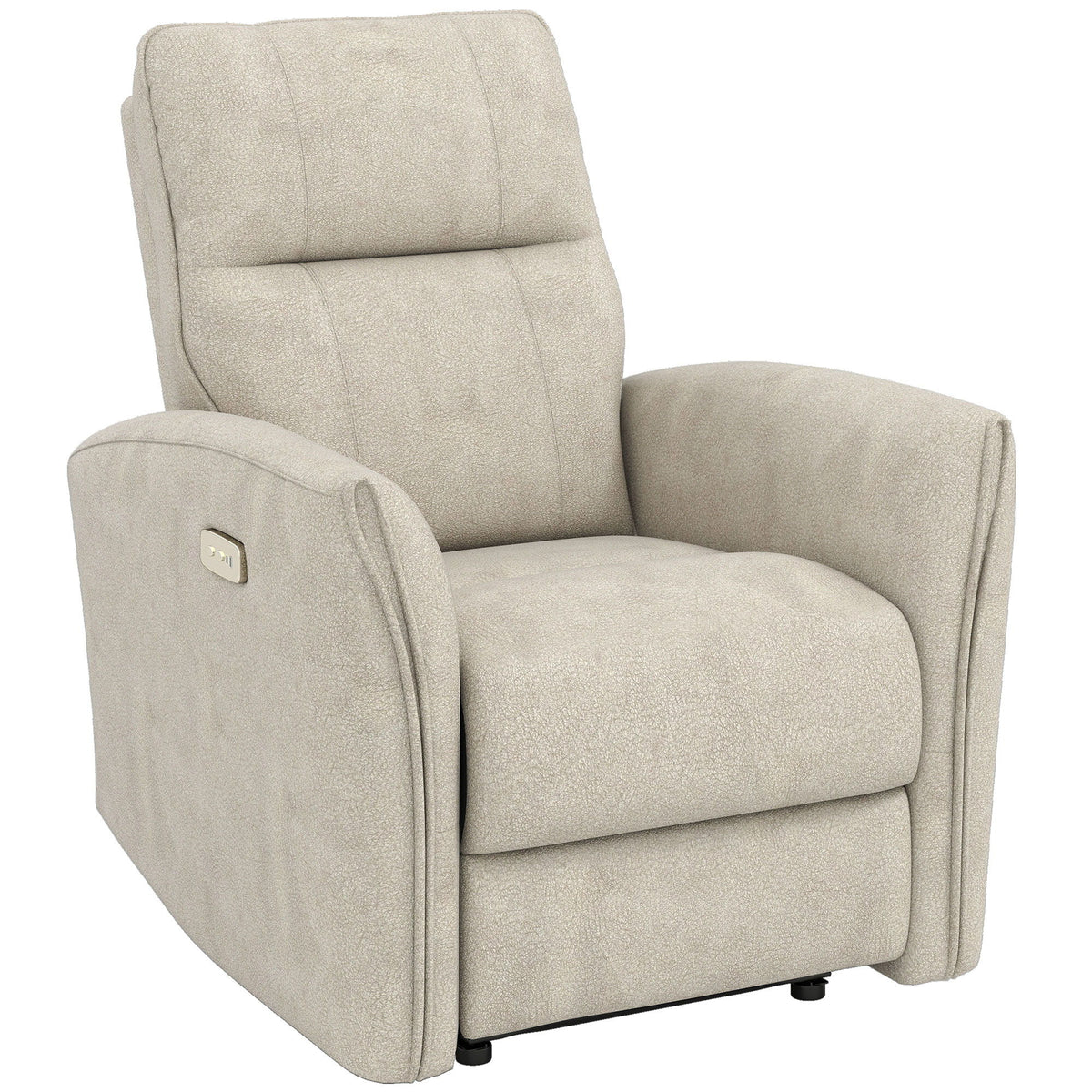 Power Recliner Chair, Fabric Upholstered Recliner Chair with USB Ports, Footrest, Beige