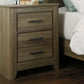 Zelen - Warm Gray - Two Drawer Night Stand