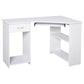 47" L-Shaped Desk with Keyboard Tray, Computer Corner Desk for Small Space with Shelves, Drawer, CPU Stand, Home Office Writing Table, White