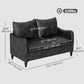 55" 2-Seater Loveseat Sofa with Wood Legs - Grey