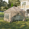 10' x 10' Beige Pop Up Sun Shelter with Wheeled Bag