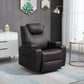Swivel Massage Recliner with 8 Vibration Points - Brown
