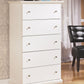 Bostwick - White - Five Drawer Chest