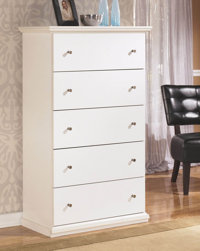 Bostwick Shoals - White - Five Drawer Chest - Forward Furniture