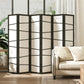 66.9" Folding Room Divider, 6 Panel Wall Partition with Wood Frame for Bedroom, Home Office, White