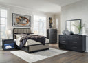 5 Pc. Bed, Dresser, Mirror, Chest