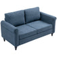 Vintage 2-Seater Loveseat with Rolled Arms - Dark Blue