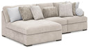 3 Pc. Sectional With Armless Chaise And RAF Corner Chair