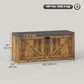 Shoe Storage Bench with Padded Seat - Rustic Brown
