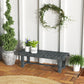 Outdoor Garden Bench, Backless Patio Fir Wood Stool, Armless Loveseat, 43.25" x 15" x 13.75", Grey
