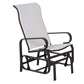 Outdoor Mesh Glider Swing Chair Patio Garden Rocking Gliding Seat Yard Porch Furniture, Brown Beige
