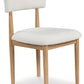 Sawdyn - White / Light Brown - Dining Upholstered Side Chair (Set of 2)