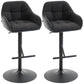 Swivel Counter Height Bar Stools Set of 2 with Back - Black