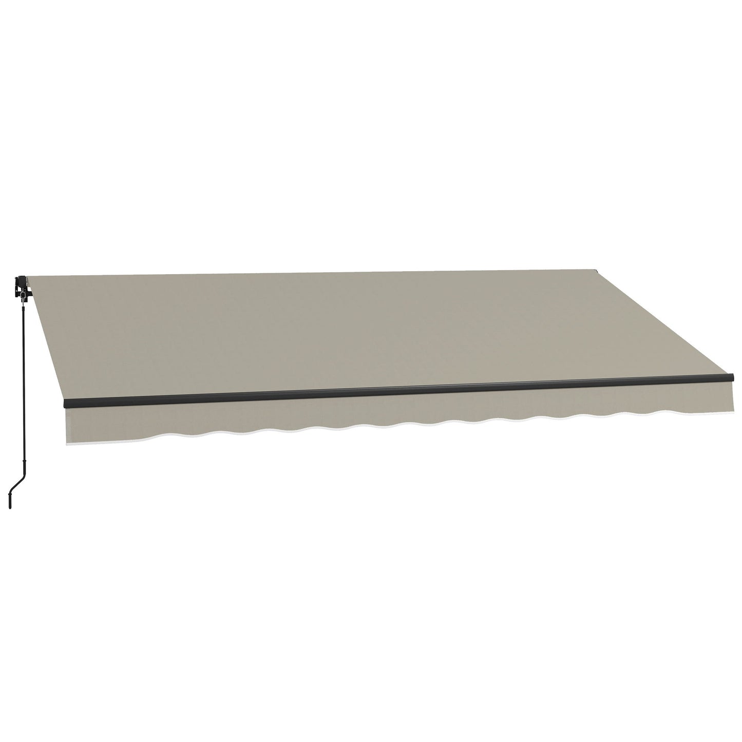 13' x 10' Retractable Awning, UV 30+ Resistant Sunshade Shelter with Adjustable Angle from 45-85°, Light Grey