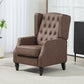 Single Person Sofa Small Cozy Comfortable Modern Faux Leather Thick Padding Living Room Bedroom Home Office Brown