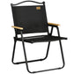 Camping Chair, Lightweight Folding Chair, Portable Armchair, Excellent for Festivals, Fishing, Black